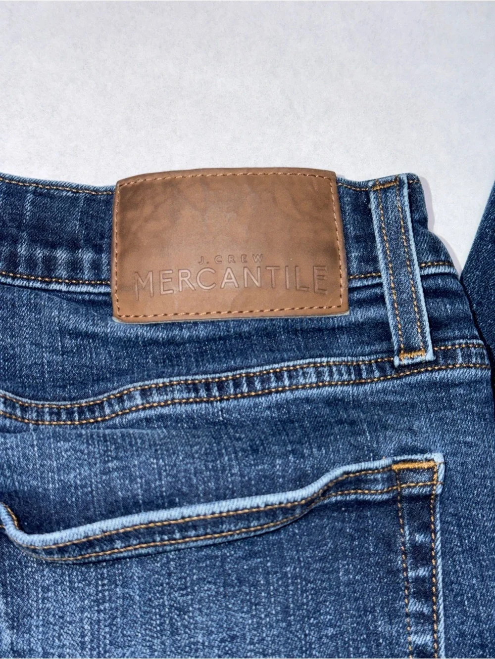 J. Crew Mercantile Flex Straight Men's Blue Jeans W31 Dark Wash Stretch Denim